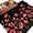 Black, variant on Red Poppy Area Rugs 6'x9', Washable Small Throw Rugs for Kitchen Dining room, Spring Summer Flowers Botanical Watercolor Indoor Outdoor Rug Non-Slip Low Pile Carpet Runner Reversible Floor Mats