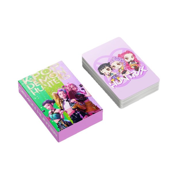 55Pack Kpop Demon Hunters Holographics Cartoon Flash Cards,KpopKpop Demon Hunters Peripheral Collectible Photocard