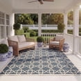 thumbnail image 4 of SAFAVIEH Courtyard Carol Geometric Indoor/Outdoor Area Rug, 6'7" x 9'6", Navy/Beige, 4 of 11