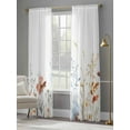 thumbnail image 4 of Colorful Flowers Sheer Curtains for Living Room Bedroom Botanical Garden Florals Herbs Plants Sheer Curtains 108 Inch Long 2 Panels Set Light Filtering Curtain Window Treatments Drapes, 4 of 6