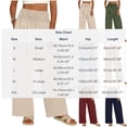 thumbnail image 3 of oiangi Wide Leg Pants Boho Smocked Elastic Waist Trousers Summer Beach Vacation Palazzo Pant with Pockets Wine 2XL, 3 of 9