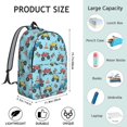 thumbnail image 5 of Monster Cartoon Truck Blue Pattern Backpack for School, Cute School Bag with Adjustable Shoulder Straps and Padded Back, 15.7"x11.8"x5.5", 5 of 5