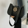 thumbnail image 7 of Shoulder Bags, Leather Handbags, Waterproof Rhomboid Pattern Beautiful Decoration Handbag with Magnetism Snap Closure to match with different types of clothes, Brown, 8.1 x 2.2 x 5.1In, 7 of 7