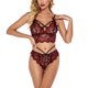 thumbnail image 3 of Ropa interior de encaje sexy para mujer Ropa interior de vendaje Ropa de dormir Ropa de dormir, rojo vino, M Scienceny XX000088-06, 3 of 7