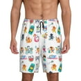 thumbnail image 1 of Cauagu Hello Summer Imprimé Chat Bas de Pyjama pour Hommes Shorts de Pyjama Taille Élastique Short de Pyjama pour Hommes-Petit, 1 of 6