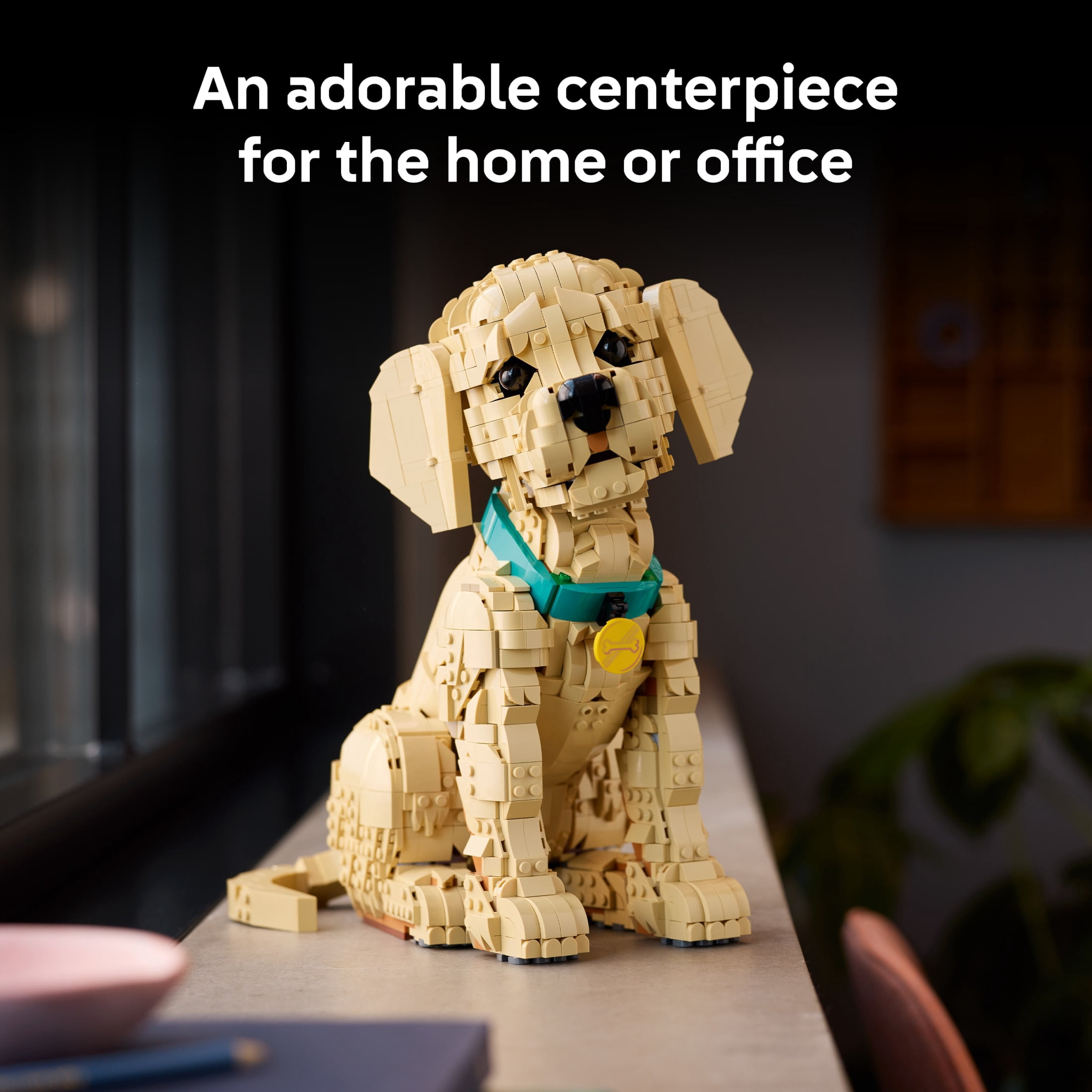 LEGO Icons Golden Retriever Puppy Building Set for Adults, Ages 18+ - Decor for Home, Bedroom, or Book Shelf - Gifts for Women & Men - Posable Dog Figure - 11384