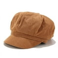 thumbnail image 2 of Women Men Unisex Newsboy Hat Cap Corduroy Beret Flat Oversize Loose Peaked Cap, 2 of 10