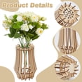 thumbnail image 4 of Wooden Vase Building Kits for Flowers Bouquet Blanched Almond 130x180mm, 4 of 5