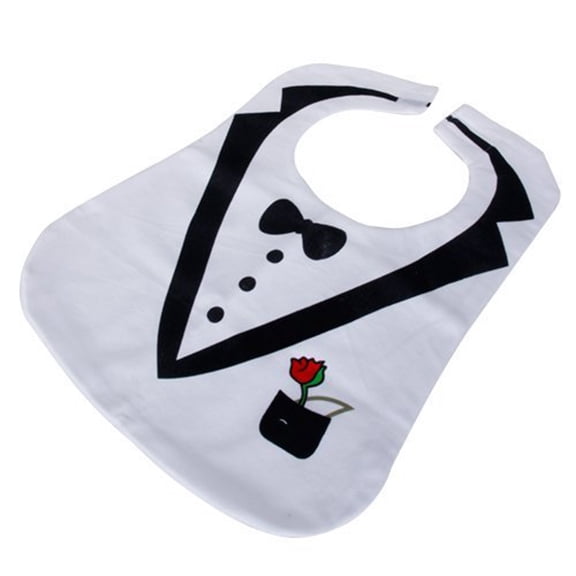 LOLIPPYY Toddler Bib Saliva Towel White Waterproof Middle Layer 1Pack