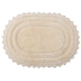 thumbnail image 3 of TreeWool (Set of 2) Cotton Bath Rugs with Crochet Border, Reversible Oval (21" x 34" & 17" x 24", Beige), 3 of 7