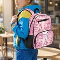 thumbnail image 3 of Jeiento Axolotl 13.5" Polyester Toddler School Bag, Preschool Backpack with Large Compartment & Mesh Side Pockets, Pink Cherry Blossom Adjustable Bookbag for Boys Girls Daycare Travel, 3 of 7