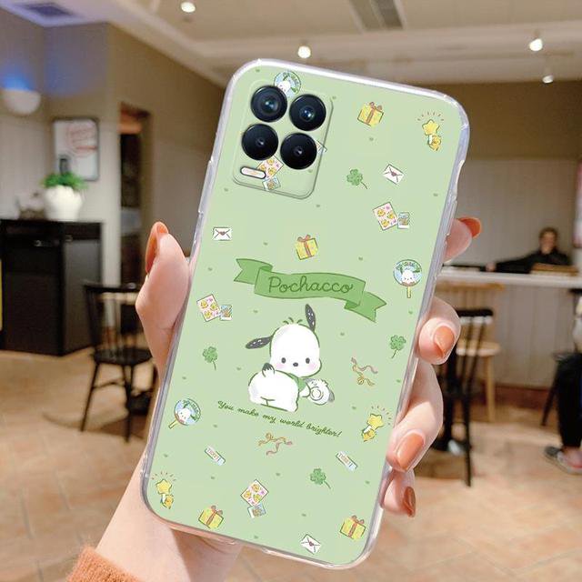 2024 Case For Realme 8 4G Shell 8 5G Bag 8 PRO Cover Cute Cartoon Kuromi Rabbit Sanrio Soft Silicone Transparent Coque For Realme 8 LXY
