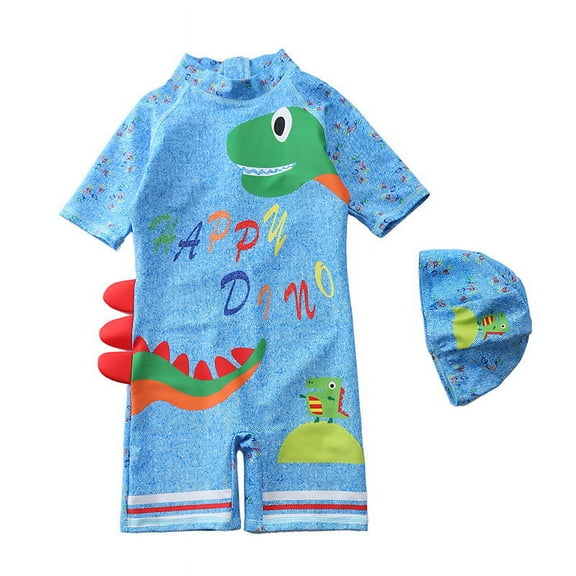 Kids Baby Swimwear Suit Clothes 2Pcs Cap Bodysuit Toddler Swimming Bathing Wetsuit Clothes Swimsuit for Children Boys A38