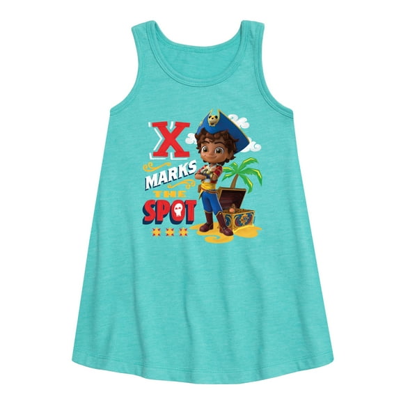 Santiago of The Sea - X Marks The Spot - Toddler and Youth Girls A-line Dress