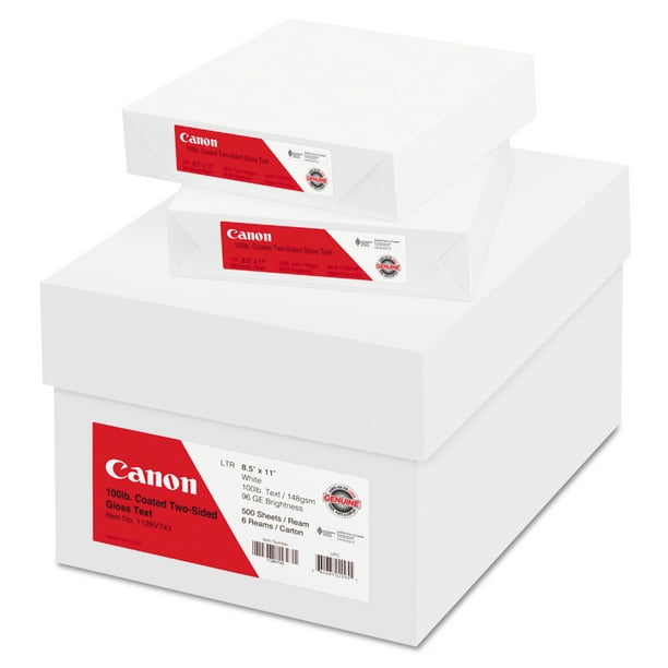 Canon Coated TwoSided Gloss Text Paper, 96 Bright, 100lb, 8.5 x 11