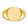 thumbnail image 4 of 14K Yellow Gold Ring Band Signet 12.5x13.0mm Closed Back Men's, Size 7, 4 of 5