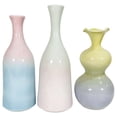 thumbnail image 3 of CoreLiving Ceramic Vase, Small Flower Vase for Home Decor, Modern Farmhouse Table Decor, Gradient Glaze Bud Vase for Kitchen and Bedroom 1 pack, 3 of 7