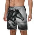 thumbnail image 2 of Gaeub Running Horse Mens Swim Trunks Stretch Beach Shorts Quick Dry for Men Swim Shorts Swimwear with Pockets- 3X-Large, 2 of 9