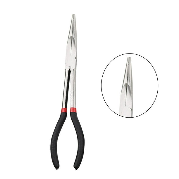 11 Inch Extra Long Needle Nose Pliers Straight needle nose pliers Jaw Long  Reach Pilers High-Carbon Steel Hardware Tools 