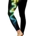 thumbnail image 4 of DYMADE Women Plus Size Butterfly Colorful Print High Waist Yoga Pants Cropped Pants Carpi Leggings, 4 of 4