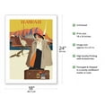 thumbnail image 2 of Hawaii - Vintage Ocean Liner Travel Poster c.1921 - Fine Art Matte Paper Print (Unframed) 18x24in, 2 of 4