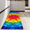 thumbnail image 4 of Colorful Rainbow Tie Dye Spiral Pattern Kitchen Rug Mat,Kitchen Runner Rugs Non Skid Washable,Decorative Kitchen Floor Mats for Kitchen,Sink,Laundry,17"X47", 4 of 5