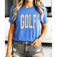 thumbnail image 6 of Polka dot Golf Graphic T-Shirt for Girls and Women - Cute Golf Lover Outfit Heather Blue Shirt Adult Small, 6 of 6