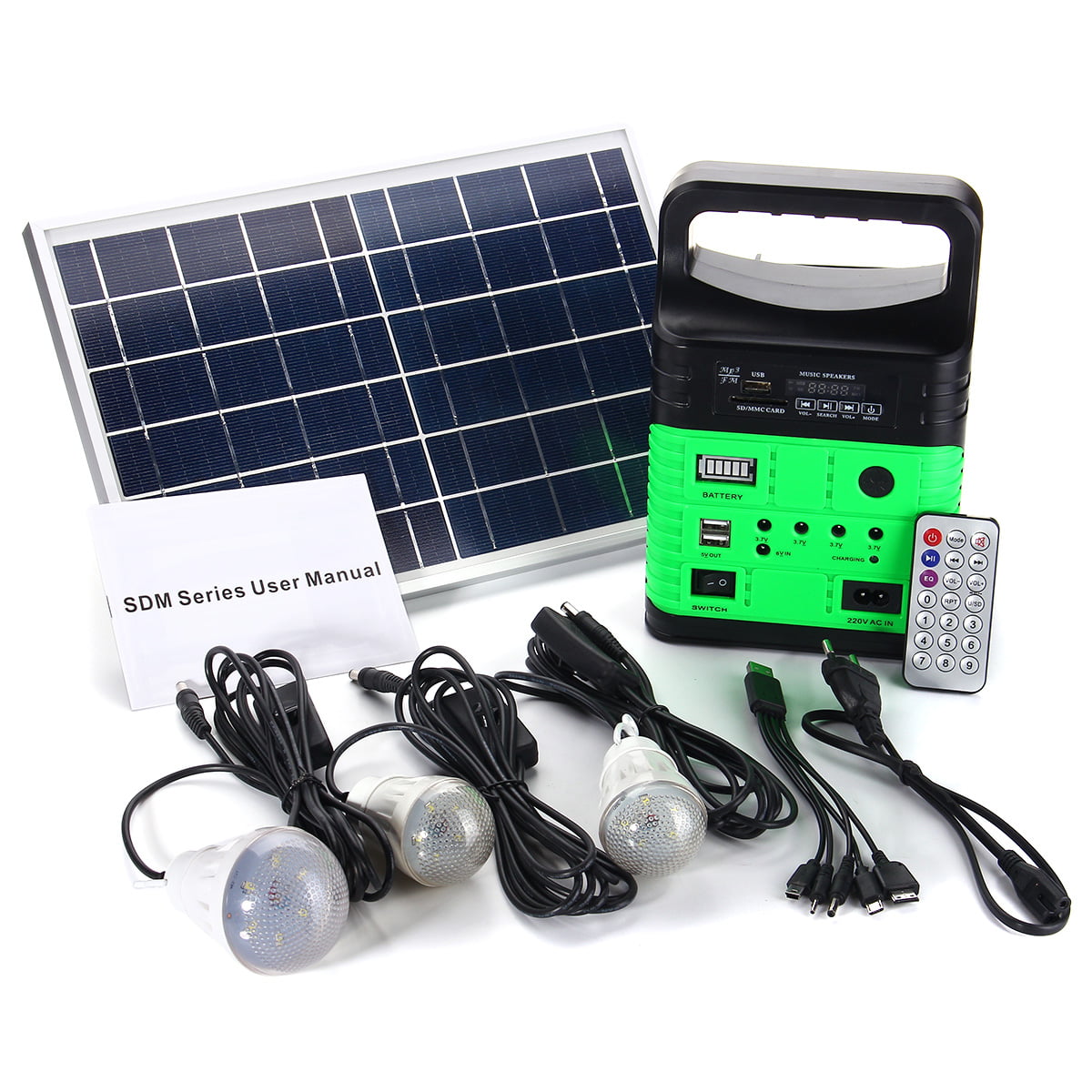 Details about   2W  5V Solar Generator Charging Home System Kit Solar Panel USB Solar Generator