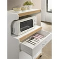 thumbnail image 5 of Pemberly Row Microwave Kitchen Cart with Utenstil Drawer and Storage Cabinet in White, 5 of 5