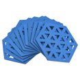thumbnail image 1 of Uxcell Felt Coasters, Hexagonal Pad Coaster for Drink Cup Pot Bowl Vase, Sky Blue 12 Pack, 1 of 5