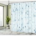 thumbnail image 5 of Ambesonne Blue Shower Curtain, Raindrops White Navy, 69"Wx70"L, Pale Blue, 5 of 5