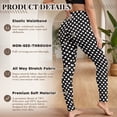 thumbnail image 4 of SEANATIVE Athletic Leggings for Women Polka Dot Black White, S, 4 of 6
