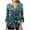 Blue, variant on LEAVINGSUO Fall Winter V Neck Long Tops for Women, Womens Tops Clearance Fashion Women's Summer V-Neck 3/4 Sleeve Print Casual T-Shirt Blouse