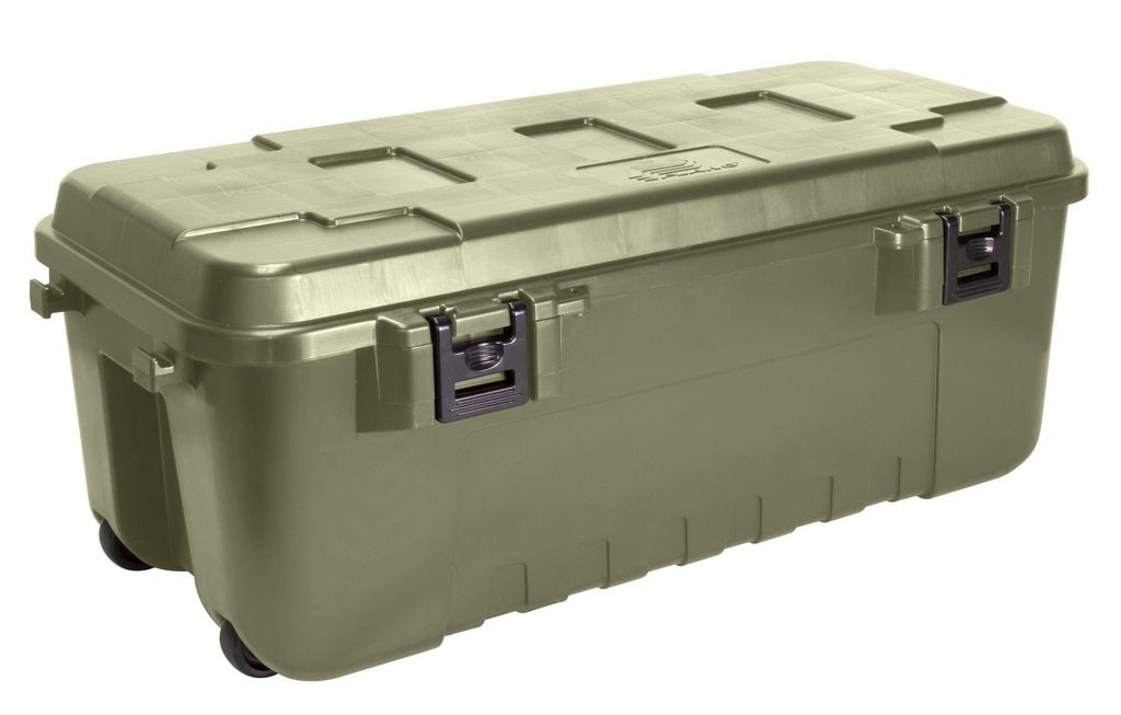 Lockable Wheels Camo Plano Military Storage Trunk locker box 