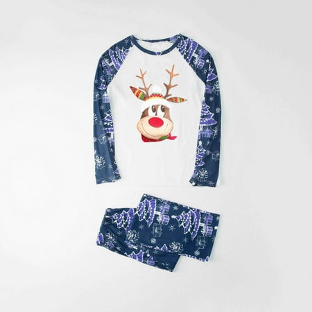 

Tepsmf Christmas Pajamas For Family Christmas Man Daddy Plaid Print Blouse Tops+Pants Family Clothes Pajamas Christmas Pajamas Blue