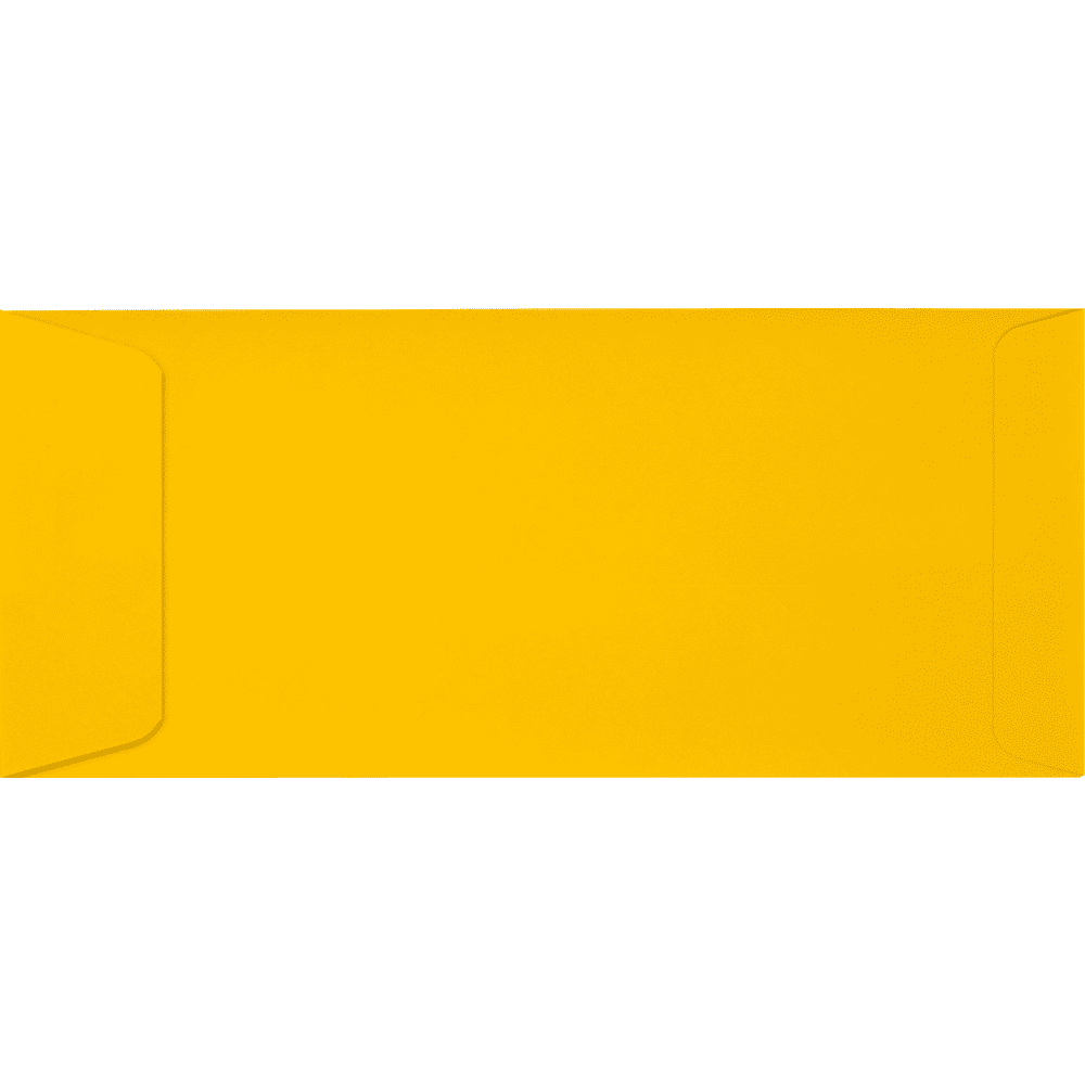 LUXPaper #10 Open End Envelopes w/Peel & Press, 4 1/8 x 9 1/2, Sunflower Yellow, 250/Pack