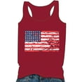 thumbnail image 4 of Uooqdmx 4th of July Tank Tops for Women, American Flag Tops for Women, Loose Tank Tops for Women, 4th of July Outfits for Women, Patriotic Tops for Women, Wine 2 L, 4 of 4
