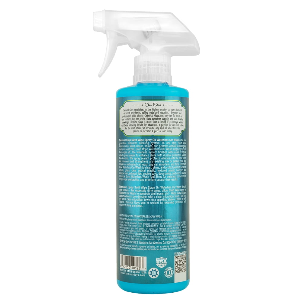 Chemical Guys CWS209 Swift Wipe Sprayable Waterless Car Wash, 128 fl oz (1  Gallon) with 16 oz. Spray Bottle (2 Item Bundle)