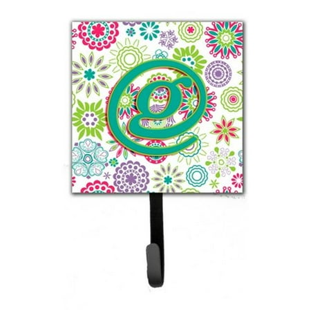 

Letter G Flowers Pink Teal Green Initial Leash & Key Holder
