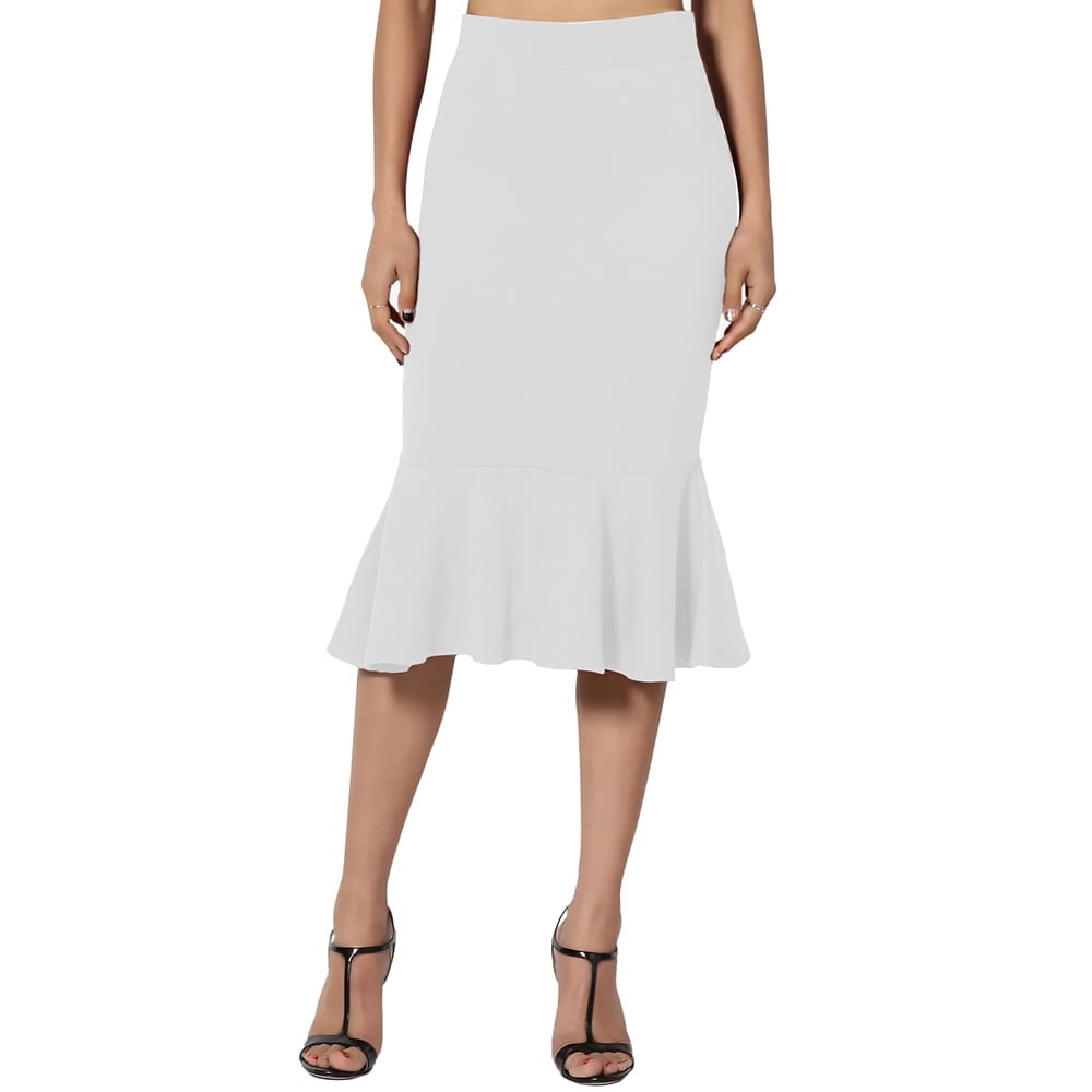 Women's Tight Midi Dress ALine High Waist Elastic Elegant Pencil Skirt