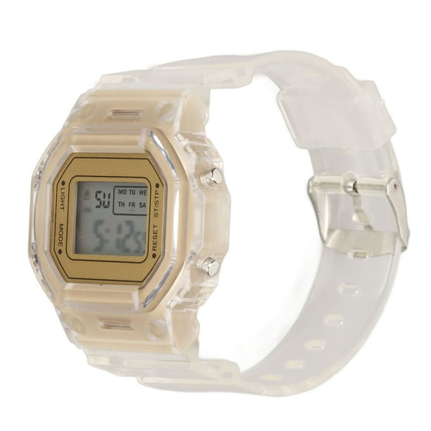 Reloj de pulsera deportivo reloj digital de moda LED tiempo preciso portátil transparente para niños para la vida diaria