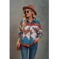 thumbnail image 6 of EASYBRAUS Women Aztec Knit Jacket Short Coat Button Pocket Casual Warm Cardigan, 6 of 8