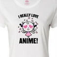 thumbnail image 4 of Inktastic I Really Love Anime with Cute Anime Cat and Hearts Women's T-Shirt, 4 of 5