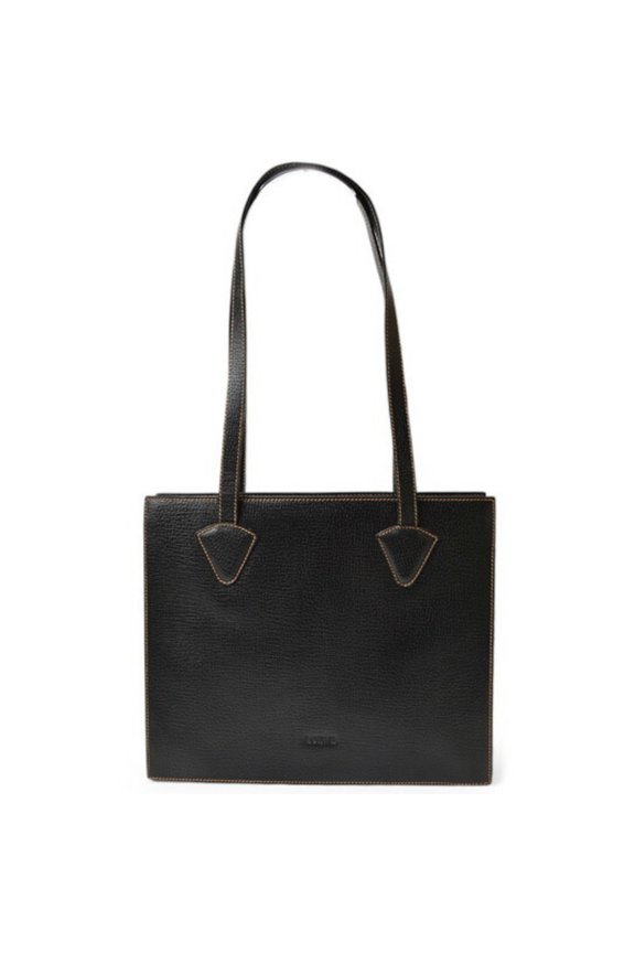 Pre-Owned Loewe tote bag, A4 size, black leather.