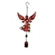 thumbnail image 2 of Campana de viento de hierro con adornos de cristal | Artesanía metálica para exteriores, ideal para patios, balcones y porches | Decoración colgante pintada para jardines y patios, 2 of 6