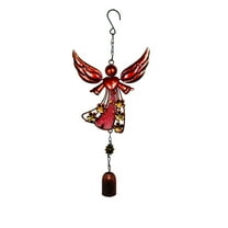 Lilixerw Metal Angel Wind Chime Hanging Decoration Ornament,Bells Wing Angel Bell Decorative Hanging Bells,for Home Garden Decor Crafts