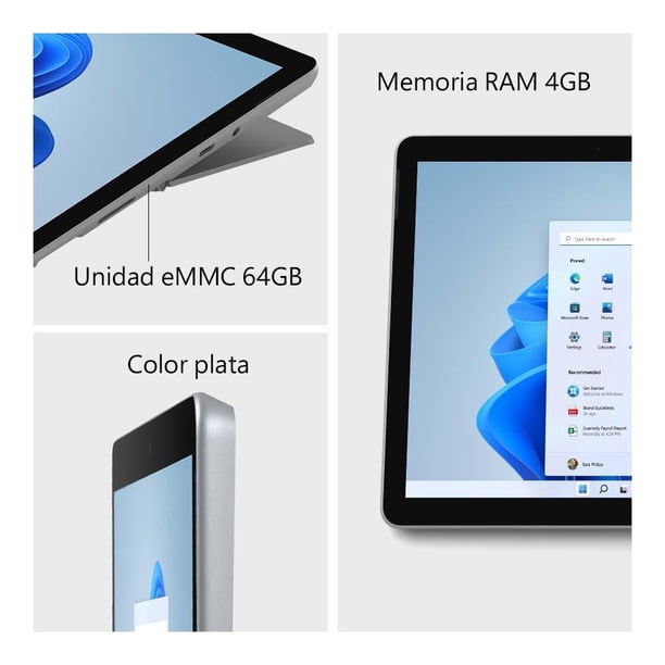 Tablet Microsoft Surface Go 3 64GB eMMC Plata | Walmart en línea