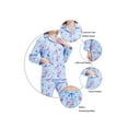 thumbnail image 3 of GLOBAL 100% Cotton Comfy Flannel Pajamas for Women 2-Piece Warm and Cozy Pj Set of Loungewear Button Front Top Pants, 3 of 7