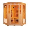 ALEKO SC3CKEM 3-4-Person Canadian Hemlock Wood Indoor Dry Infrared Sauna with 2 Carbon Fiber and 6 Ceramic Heaters