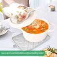 thumbnail image 4 of Two Pieces Of Square Heat Insulation Pad Oven Mitts 7x9.8 Inch Oven Microwave Kitchen Cooking Baking Cute Cartoon Orange Bird, 4 of 7